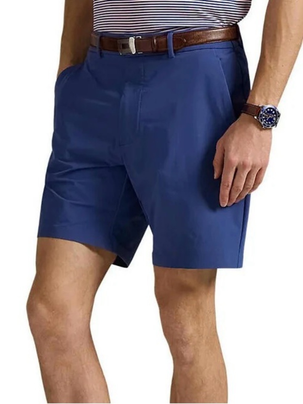 RLX Ralph Lauren Men's Performance Golf Shorts Blue Sz 40 Tailored Fit 8" Inseam